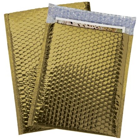 Bsc Preferred 9 x 11-1/2'' Gold Glamour Bubble Mailers, 100PK BUY00029013
